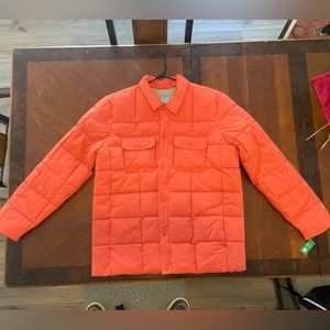 GAP Long Sleeve Puffer Jacket Orange size Large Brand New w/ tags